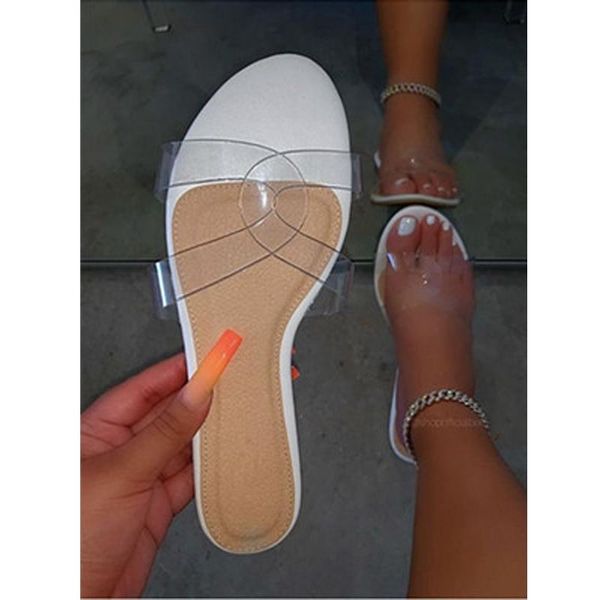 summer women shoes flat sandals open toe outdoor beach slippers solid color fashion plus size 42, Black